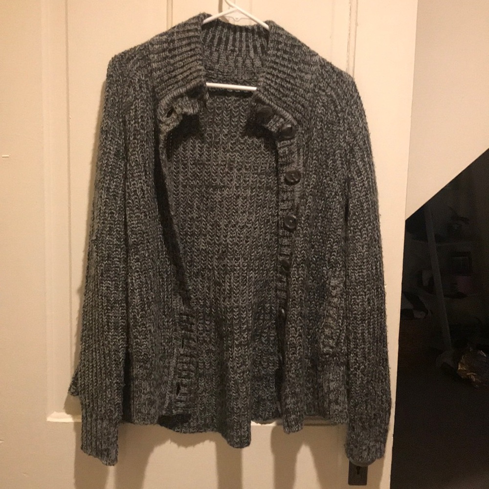 Express button up sweater with pockets